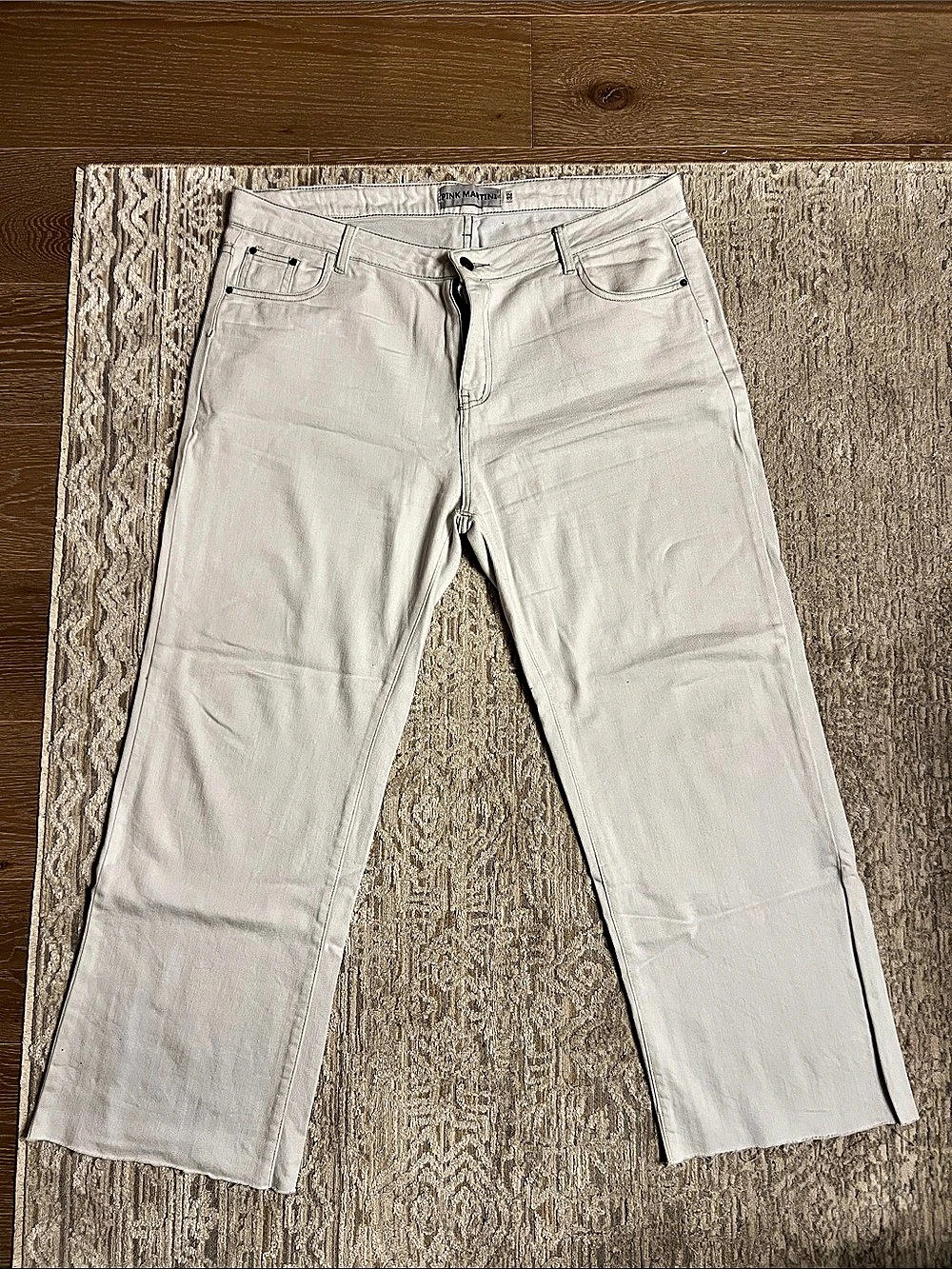 Pink Martini Boot Cut Jeans in White